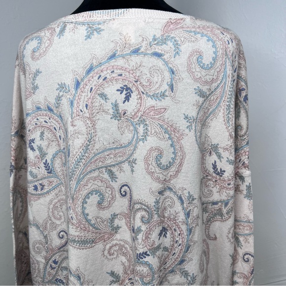 J. Jill  V Neck Dolman  Tunic Sweater XL Floral - Picture 6 of 12